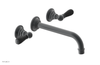 JAMESTOWN Wall Lavatory Set - 10" Spout - Lever Handle with "Black" Accents 165-12-10