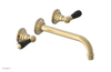 JAMESTOWN Wall Lavatory Set - 10" Spout - Lever Handle with "Black" Accents 165-12-10
