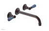 JAMESTOWN Wall Lavatory Set - 10" Spout - Lever Handle with "Light Blue" Accents 165-12-10