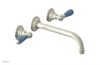 JAMESTOWN Wall Lavatory Set - 10" Spout - Lever Handle with "Light Blue" Accents 165-12-10
