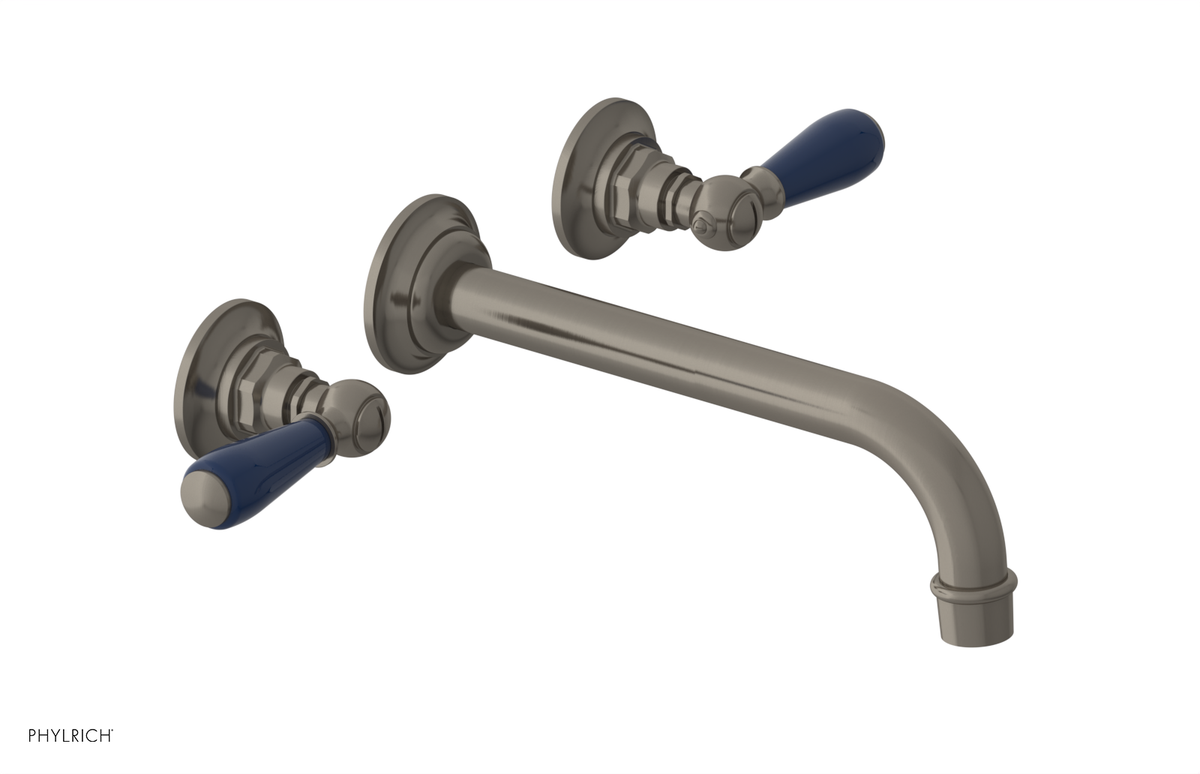 JAMESTOWN Wall Tub Set - 10" Spout - Lever Handle with "Navy Blue" Accents 165-57-10