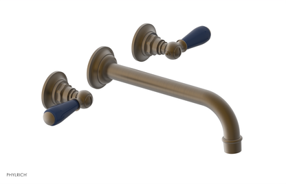 JAMESTOWN Wall Tub Set - 10" Spout - Lever Handle with "Navy Blue" Accents 165-57-10