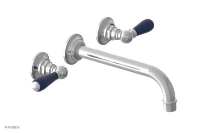 JAMESTOWN Wall Tub Set - 10" Spout - Lever Handle with "Navy Blue" Accents 165-57-10