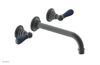 JAMESTOWN Wall Lavatory Set - 10" Spout - Lever Handle with "Navy Blue" Accents 165-12-10