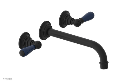 JAMESTOWN Wall Tub Set - 10" Spout - Lever Handle with "Navy Blue" Accents 165-57-10
