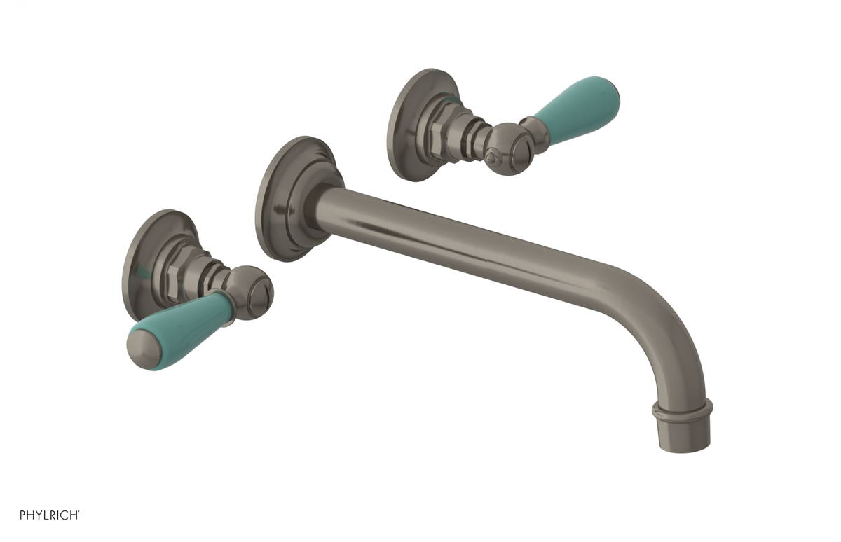 JAMESTOWN Wall Tub Set - 10" Spout - Lever Handle with "Turqoise" Accents 165-57-10