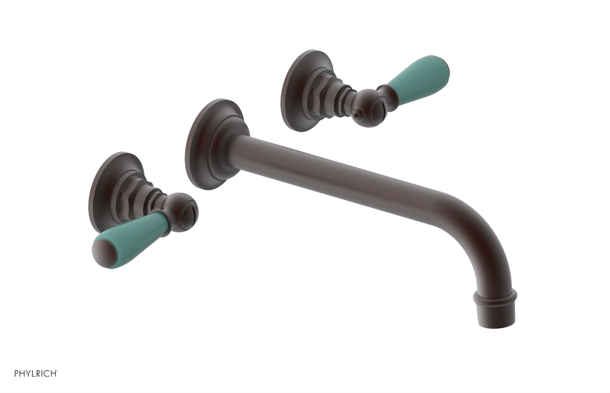 JAMESTOWN Wall Tub Set - 10" Spout - Lever Handle with "Turqoise" Accents 165-57-10