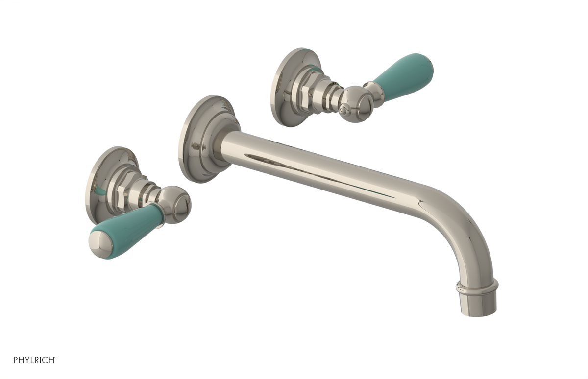 JAMESTOWN Wall Tub Set - 10" Spout - Lever Handle with "Turqoise" Accents 165-57-10