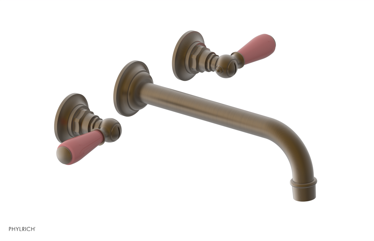 JAMESTOWN Wall Tub Set - 10" Spout - Lever Handle with "Pink" Accents 165-57-10
