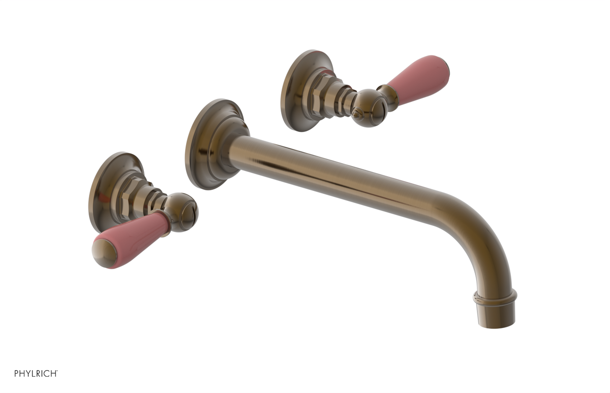JAMESTOWN Wall Tub Set - 10" Spout - Lever Handle with "Pink" Accents 165-57-10