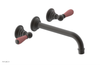 JAMESTOWN Wall Lavatory Set - 10" Spout - Lever Handle with "Pink" Accents 165-12-10