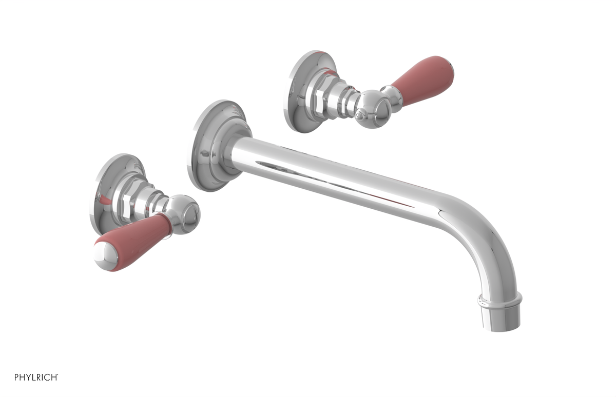 JAMESTOWN Wall Tub Set - 10" Spout - Lever Handle with "Pink" Accents 165-57-10
