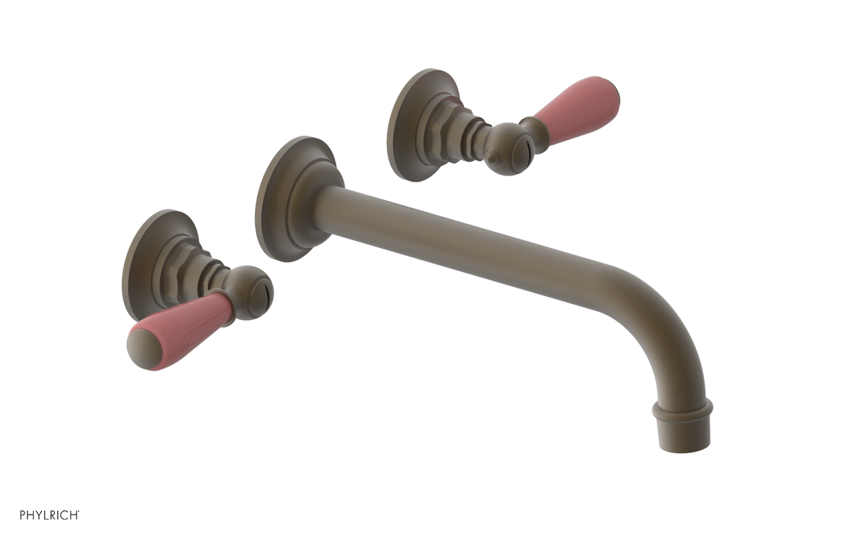 JAMESTOWN Wall Tub Set - 10" Spout - Lever Handle with "Pink" Accents 165-57-10