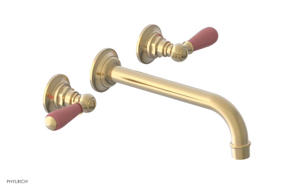 JAMESTOWN Wall Tub Set - 10" Spout - Lever Handle with "Pink" Accents 165-57-10
