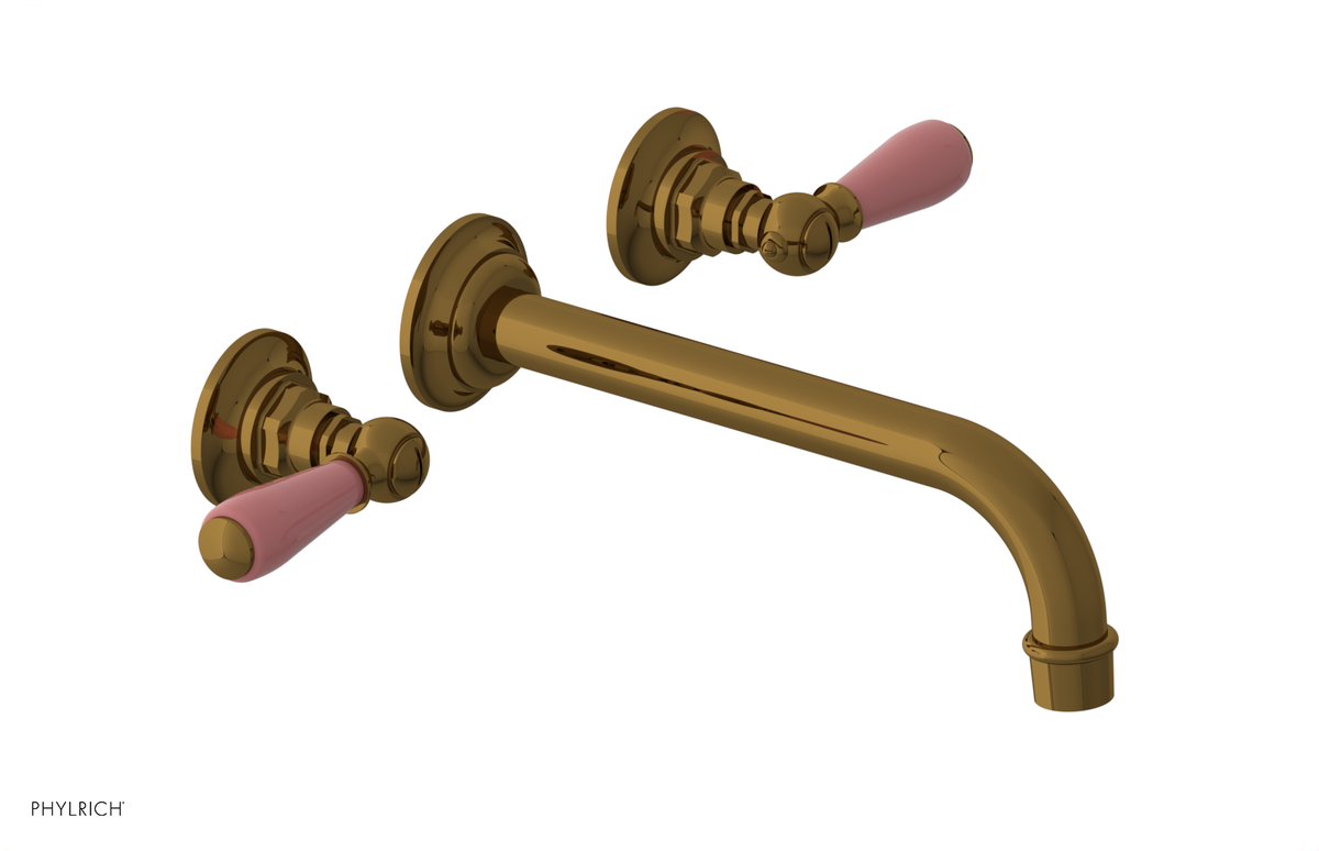 JAMESTOWN Wall Tub Set - 10" Spout - Lever Handle with "Pink" Accents 165-57-10