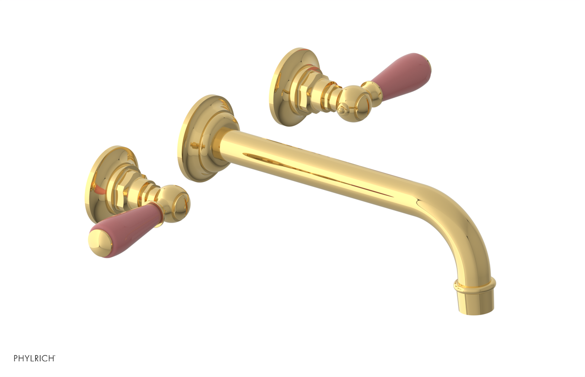 JAMESTOWN Wall Tub Set - 10" Spout - Lever Handle with "Pink" Accents 165-57-10