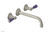 JAMESTOWN Wall Lavatory Set - 10" Spout - Lever Handle with "Purple" Accents 165-12-10