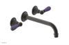JAMESTOWN Wall Lavatory Set - 10" Spout - Lever Handle with "Purple" Accents 165-12-10
