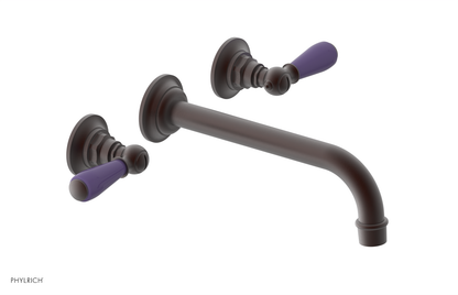 JAMESTOWN Wall Lavatory Set - 10" Spout - Lever Handle with "Purple" Accents 165-12-10