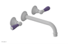 JAMESTOWN Wall Lavatory Set - 10" Spout - Lever Handle with "Purple" Accents 165-12-10