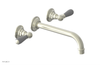 JAMESTOWN Wall Lavatory Set - 10" Spout - Lever Handle with "Grey" Accents 165-12-10