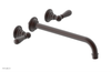 JAMESTOWN Wall Lavatory Set - 12" Spout - Lever Handle 165-12-12
