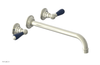 JAMESTOWN Wall Tub Set - 12" Spout - Lever Handle with "Navy Blue" Accents 165-57-12