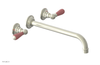 JAMESTOWN Wall Tub Set - 12" Spout - Lever Handle with "Pink" Accents 165-57-12