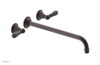 JAMESTOWN Wall Lavatory Set - 14" Spout - Lever Handle 165-12-14