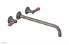JAMESTOWN Wall Tub Set - 14" Spout - Lever Handle with "Pink" Accents 165-57-14