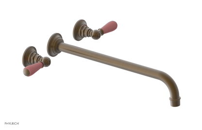 JAMESTOWN Wall Tub Set - 14" Spout - Lever Handle with "Pink" Accents 165-57-14