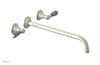 JAMESTOWN Wall Lavatory Set - 14" Spout - Lever Handle with "Grey" Accents 165-12-14