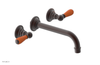 JAMESTOWN Wall Lavatory Set - Lever Handle with "Orange" Accents 165-12