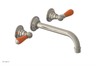 JAMESTOWN Wall Lavatory Set - Lever Handle with "Orange" Accents 165-12