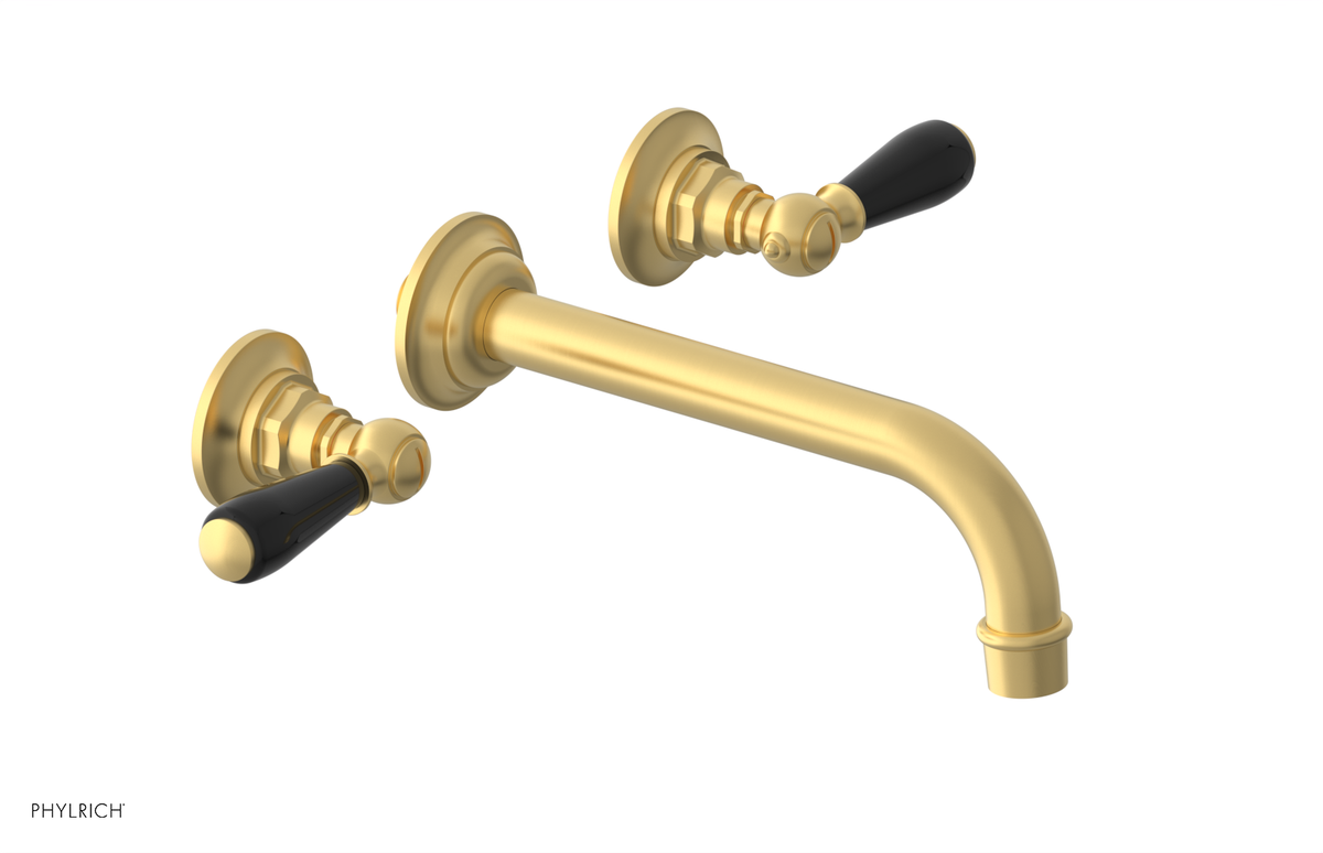 JAMESTOWN Wall Lavatory Set - Lever Handle with "Black" Accents 165-12