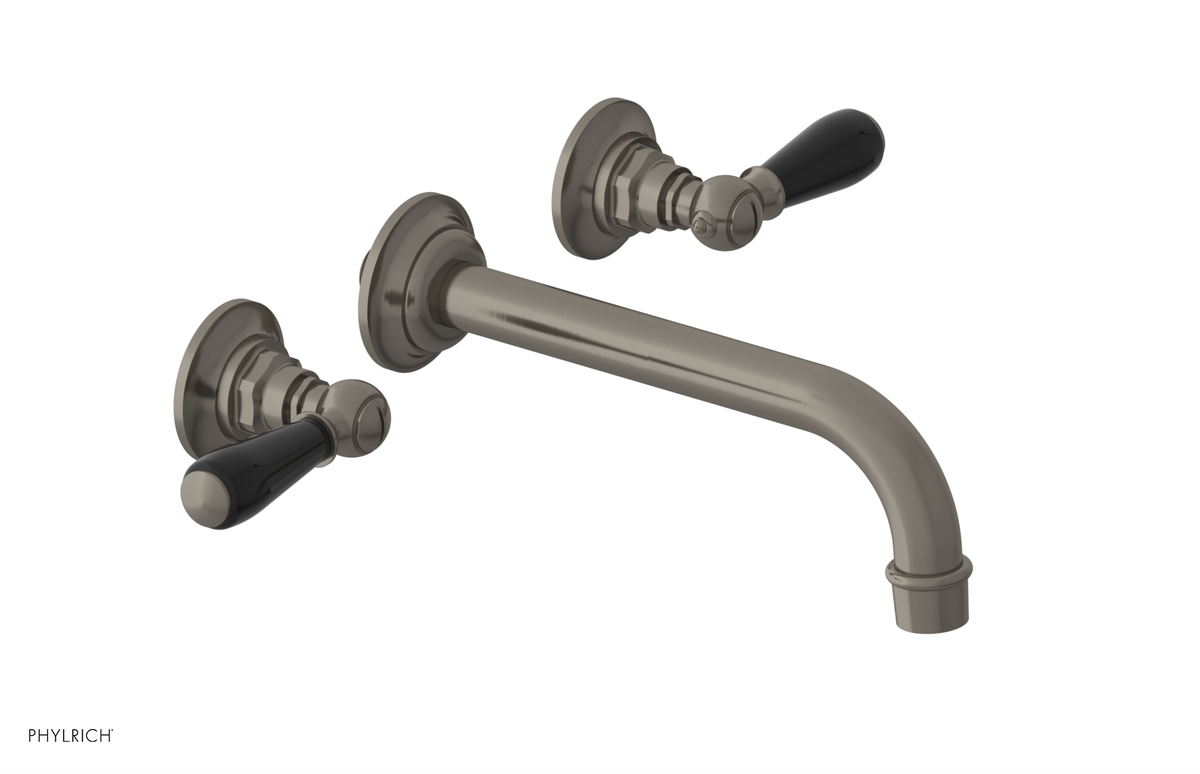 JAMESTOWN Wall Lavatory Set - Lever Handle with "Black" Accents 165-12