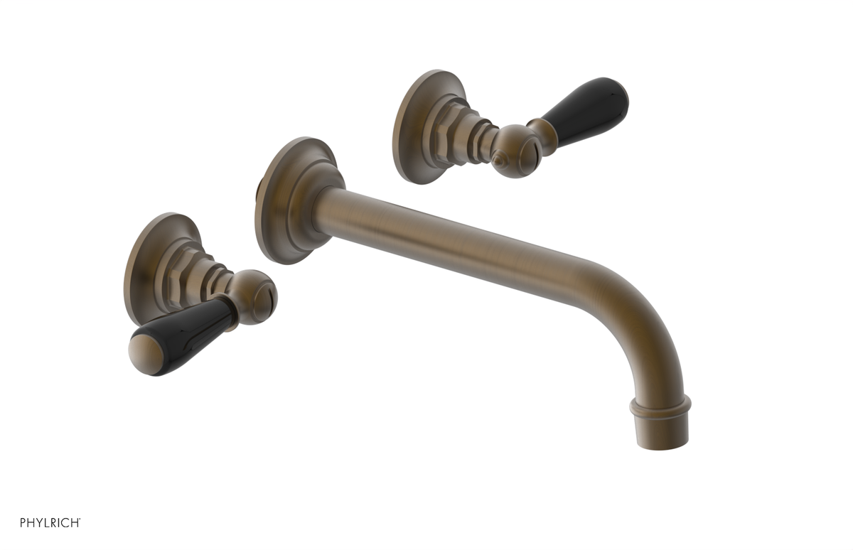 JAMESTOWN Wall Lavatory Set - Lever Handle with "Black" Accents 165-12