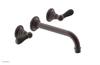 JAMESTOWN Wall Lavatory Set - Lever Handle with "Black" Accents 165-12