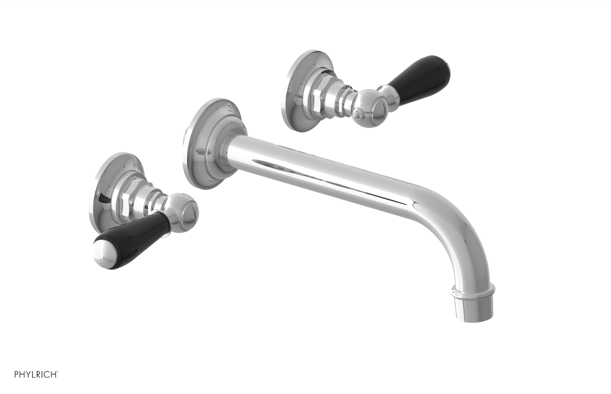 JAMESTOWN Wall Lavatory Set - Lever Handle with "Black" Accents 165-12