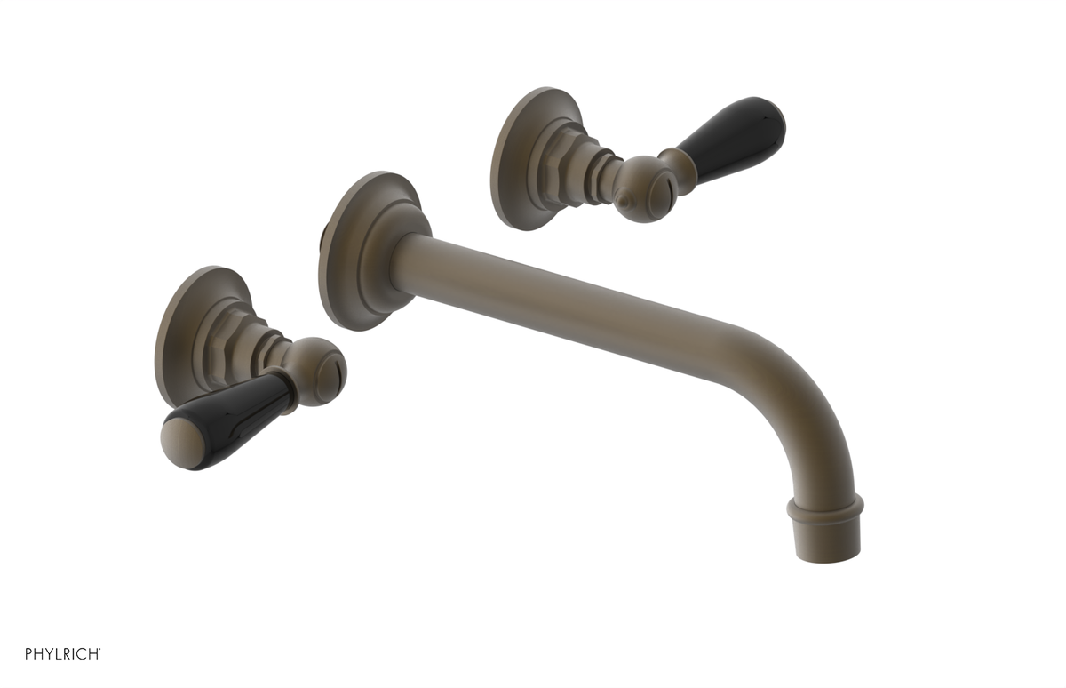 JAMESTOWN Wall Lavatory Set - Lever Handle with "Black" Accents 165-12