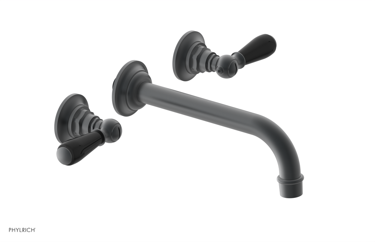JAMESTOWN Wall Lavatory Set - Lever Handle with "Black" Accents 165-12