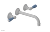 JAMESTOWN Wall Lavatory Set - Lever Handle with "Light Blue" Accents 165-12