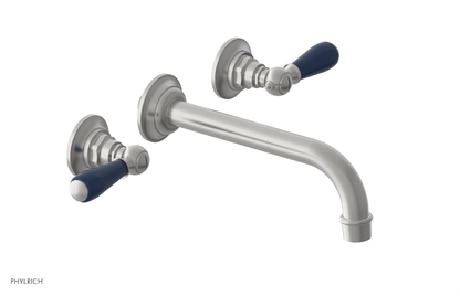 JAMESTOWN Wall Lavatory Set - Lever Handle with "Navy Blue" Accents 165-12
