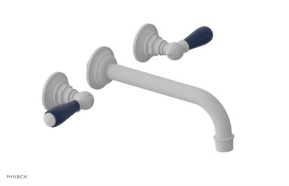 JAMESTOWN Wall Lavatory Set - Lever Handle with "Navy Blue" Accents 165-12