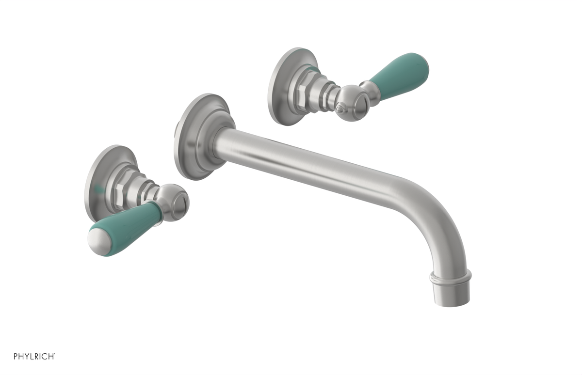 JAMESTOWN Wall Tub Set - Lever Handle with "Turqoise" Accents 165-57