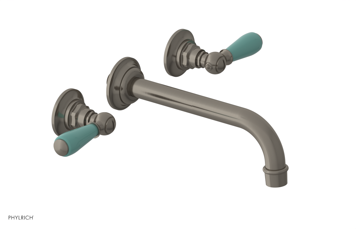 JAMESTOWN Wall Tub Set - Lever Handle with "Turqoise" Accents 165-57