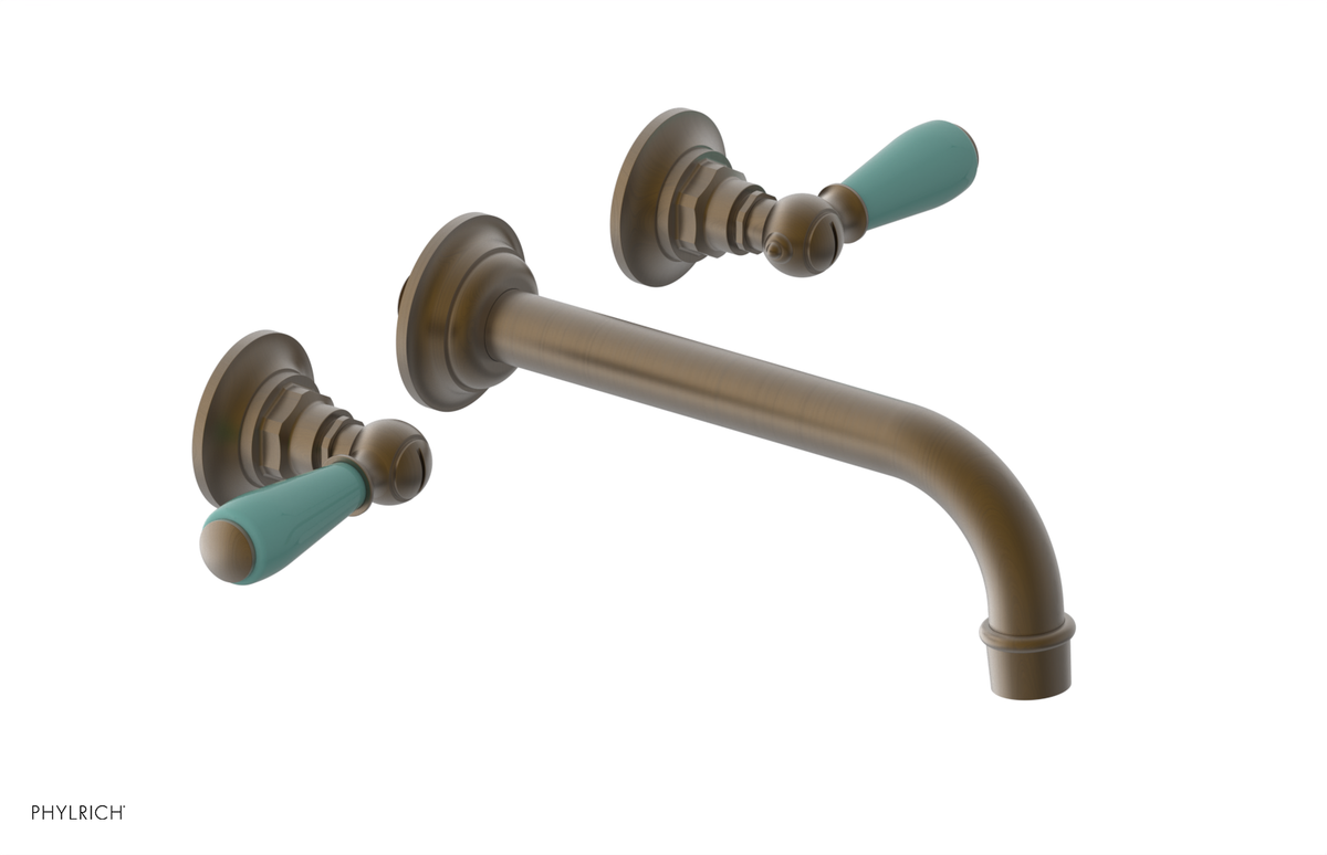 JAMESTOWN Wall Tub Set - Lever Handle with "Turqoise" Accents 165-57