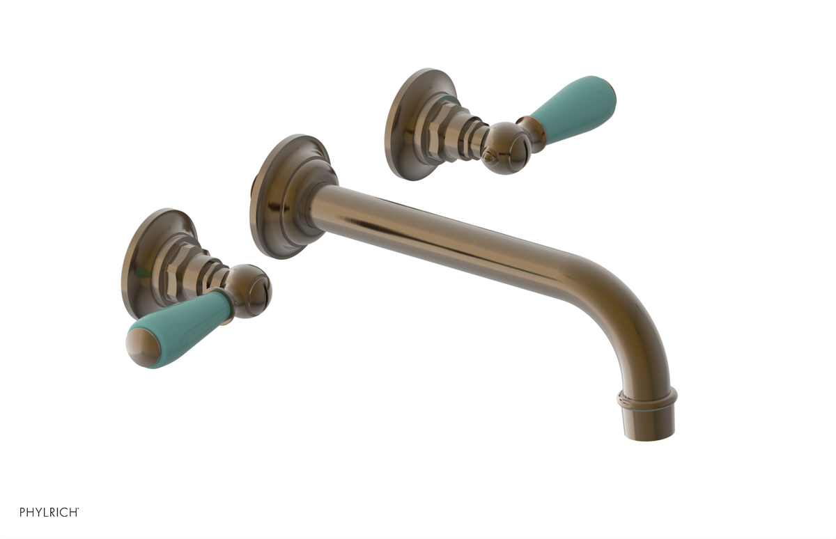 JAMESTOWN Wall Tub Set - Lever Handle with "Turqoise" Accents 165-57