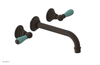 JAMESTOWN Wall Tub Set - Lever Handle with "Turqoise" Accents 165-57