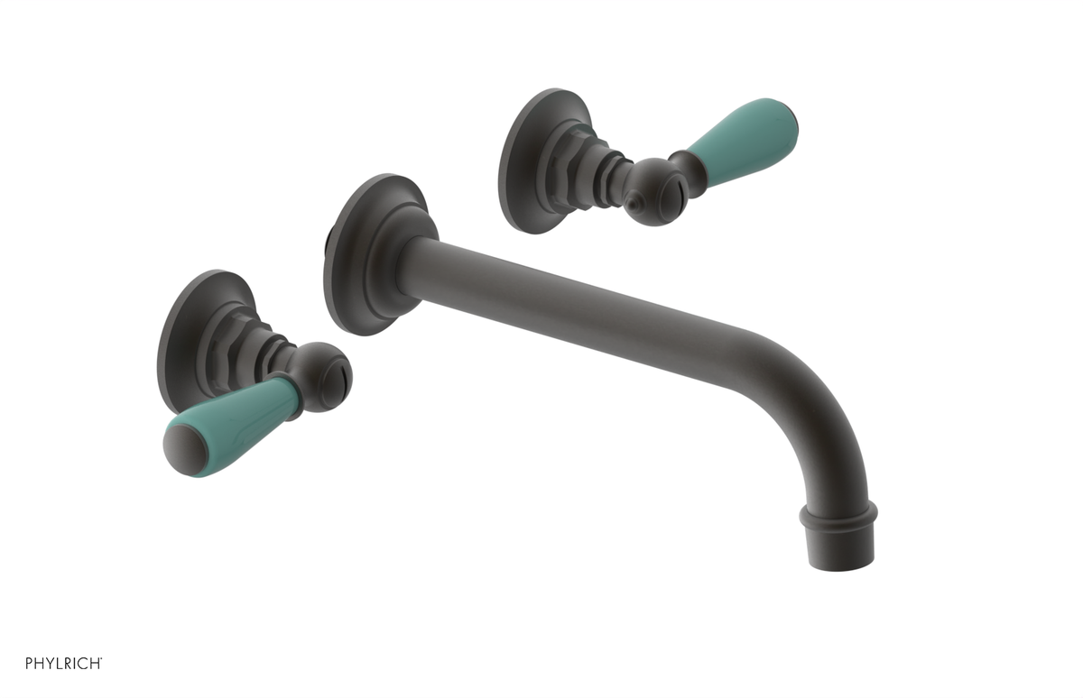 JAMESTOWN Wall Tub Set - Lever Handle with "Turqoise" Accents 165-57